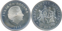 Srebrnik Nizozemski Antili 1979 25 Gulden - Juliana PP