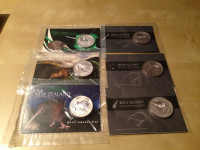 Srebrniki - Kanada wildlife / Kiwi / Somalia Lunar