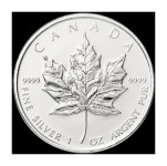 Srebrniki srebrni Kanadski javorjevi listi - maple leaf
