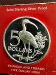 Trinidad And Tobago 5 Us Dollars Dolarjev 1973 kovanec srebro PP