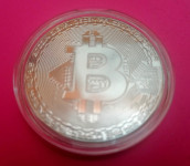 zbirateljski kovanec ;;Bitcoin;; srebrn