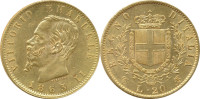 Zlatnik 20 Lire 1863 V.E.II UNC