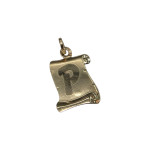 (14226) Zlati obesek "P" 14K 585/1000; masa=0.99g