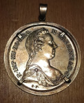 Srebrni obesek Talar Marija Terezija 1780