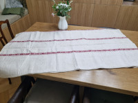 !"Laneni ročno tkani prt - 1940-1950