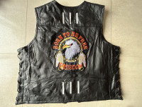 Motoristični BREZROKAVNIK črn BORN TO BE FREE/ FREEDOM orel 4XL - NOVO