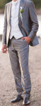 Svečana moška obleka ANDREA VERSALI + srajca + kravata + čevlji