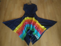 Obleka Lara Bernot Mavrica/Rainbow, modra, vel. UNI