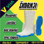 ŠKORNJI ZAŠČITNI MESARSKI BELI BREZ KAPICE