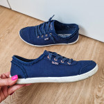 Modre platnene superge Skechers (BOBS) - velikost 38