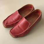Rdeči poletni ženski usnjeni čevlji Peko