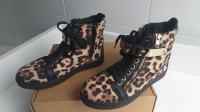 Ženski visoki čevlji z leopardjim vzorcem (št. 36)