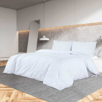 vidaXL Posteljnina bela 260x240 cm bombaž