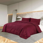 vidaXL Posteljnina bordo 200x200 cm bombaž
