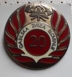 Gasilska medalja značka Gasilska zveza Slovenije 20 let