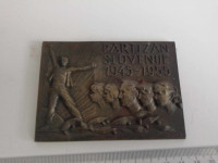 Plaketa medalja Partizan Slovenije 1945 1955