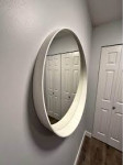 OGLEDALO OKROGLO BELO ROTSUND IKEA-NOVO-80 cm