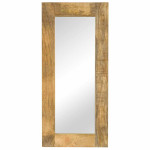 vidaXL Ogledalo iz trdnega mangovega lesa 50x110 cm