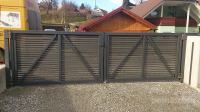 Balkonska alu ograja in pomična aluminij vrata