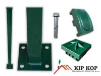 STEBER VIŠINE 125 cm ZA PANELNO OGRAJO S PODNOŽJEM ZA VIJAČENJE KIPKOP