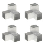 vidaXL Spojniki za stebre 4 kosi Y oblike pocinkana kovina 101x101 mm