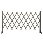 vidaXL Vrtna mrežasta ograja siva 150x80 cm trden les jelke