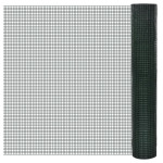 vidaXL Žična ograja pocinkana s PVC oblogo 10x1 m zelena