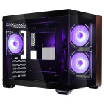 Cooler Master Elite 481 Wood ohišje Mini Tower micro ATX kaljeno stekl