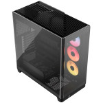 CORSAIR Midi 4500X RS ARGB kaljeno steklo črne barve