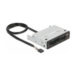 Delock 3,5" USB 2.0 čitalnik kartic s 5 režami + 1 x USB 2.0 tip-A vti