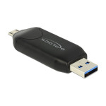 Delock čitalnik kartic Micro USB OTG / USB 5 Gbps Tip-A za SD / MMC +