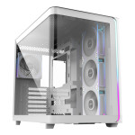 FSP M580-WP White ARGB Midi Tower ohišje za računalnik, kaljeno steklo
