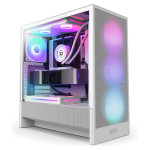NZXT H5 FLOW RGB popolnoma bela steklena okenska odprtina CC-H52FW-R1