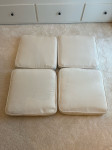 Jarpon Duvholmen Ikea 4x blazina za stol bela 50x50cm