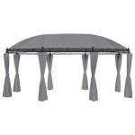 vidaXL Paviljon z zavesami 520x349x255 cm antraciten
