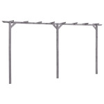 vidaXL Vrtna pergola siva 400x40x205 cm impregnirana borovina