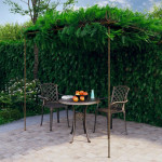 vidaXL Vrtna pergola antično rjava 3x3x2,5 m železo