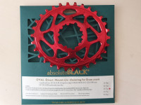 Absolute black ovalen zobnik za Sram/Stylo