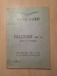 Moto Guzzi Falcone 500 sport in turismo navodila za uporabo