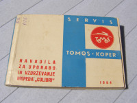 originalna navodila za vzdrževanje vseh tipov Tomosovih mopedov