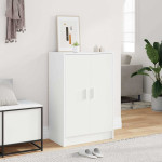 vidaXL Omara za čevlje bela 60x35x92 cm iverna plošča