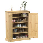 vidaXL Omara za čevlje Corona 86x38,5x108 cm trdna borovina