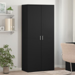 vidaXL Omara za čevlje črna 80x39x178 cm iverna plošča