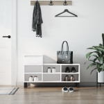 vidaXL Omarica za čevlje bela 102x36x60 cm inženirski les