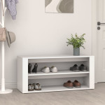 vidaXL Regal za čevlje bel 100x35x45 cm inženirski les
