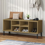 vidaXL Regal za čevlje z nogami rjav 106x35x45 cm trden les OSLO