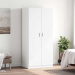 vidaXL Garderobna omara bela 80x52x180 cm iverna plošča