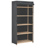 vidaXL Garderobna omara iz blaga 79x40x170 cm siva