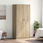 vidaXL Garderobna omara sonoma hrast 80x52x180 cm iverna plošča