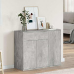 vidaXL Komoda betonsko siva 88x30x70 cm iverna plošča